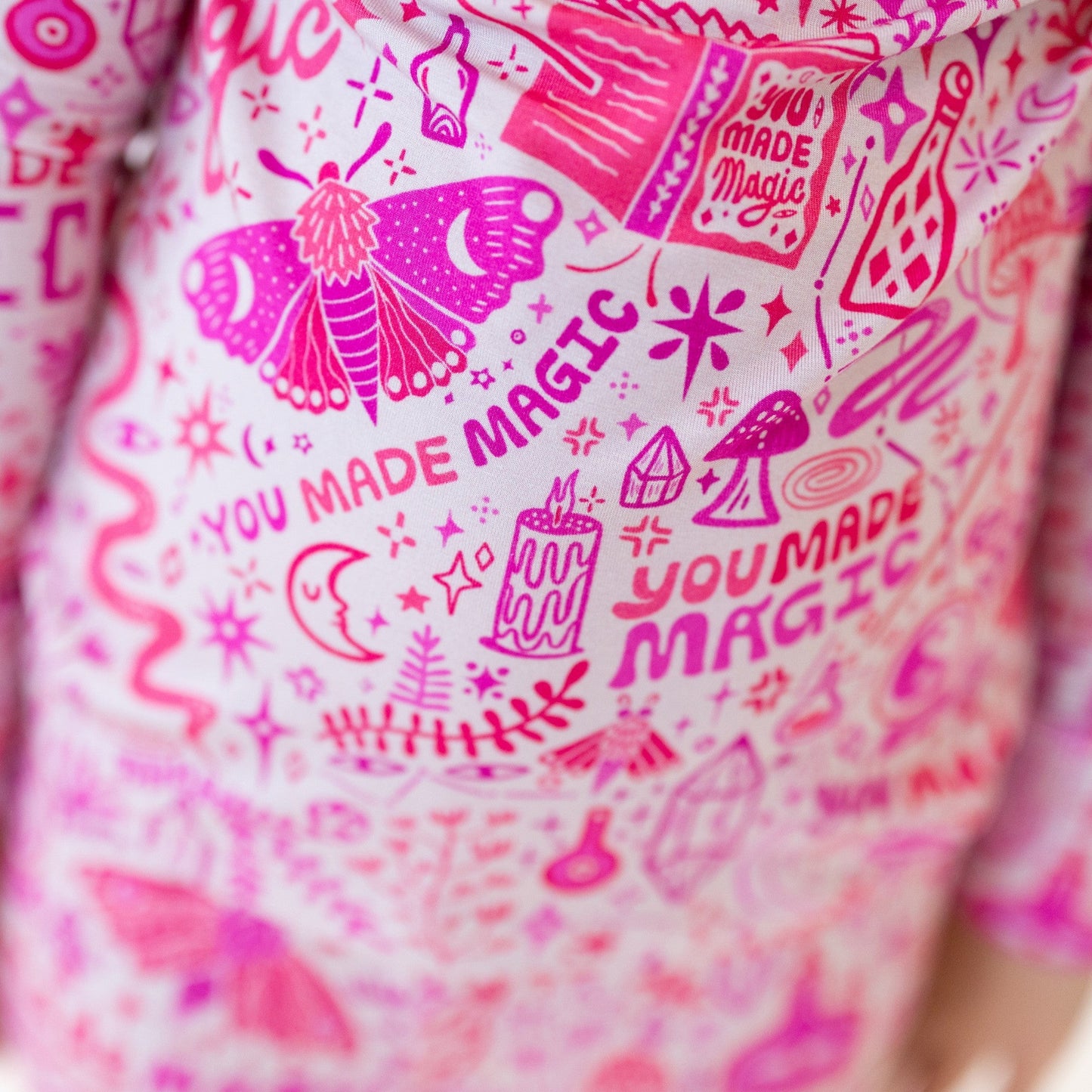 The Second-Skin 2-Piece Long Sleeve Pajama | Mystic Mama (Pink)