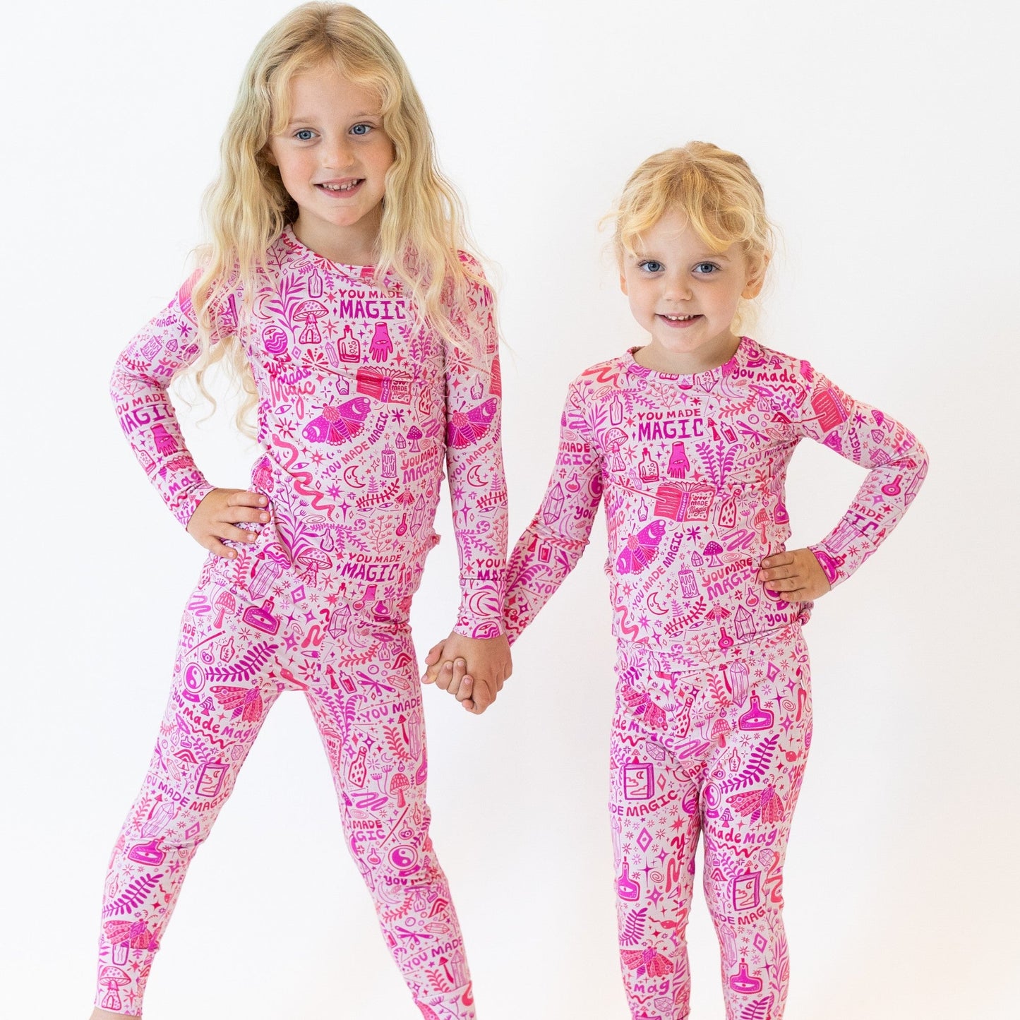 The Second-Skin 2-Piece Long Sleeve Pajama | Mystic Mama (Pink)