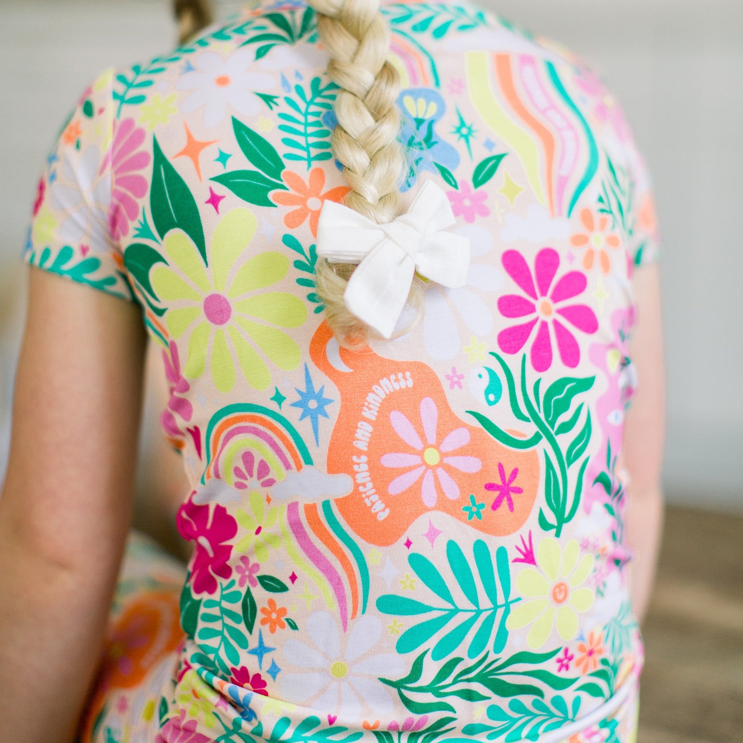 The Second-Skin 2-Piece Short Sleeve Pajama | Rainbow Daisy Babe