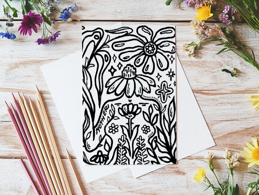 Mother coloring sheet